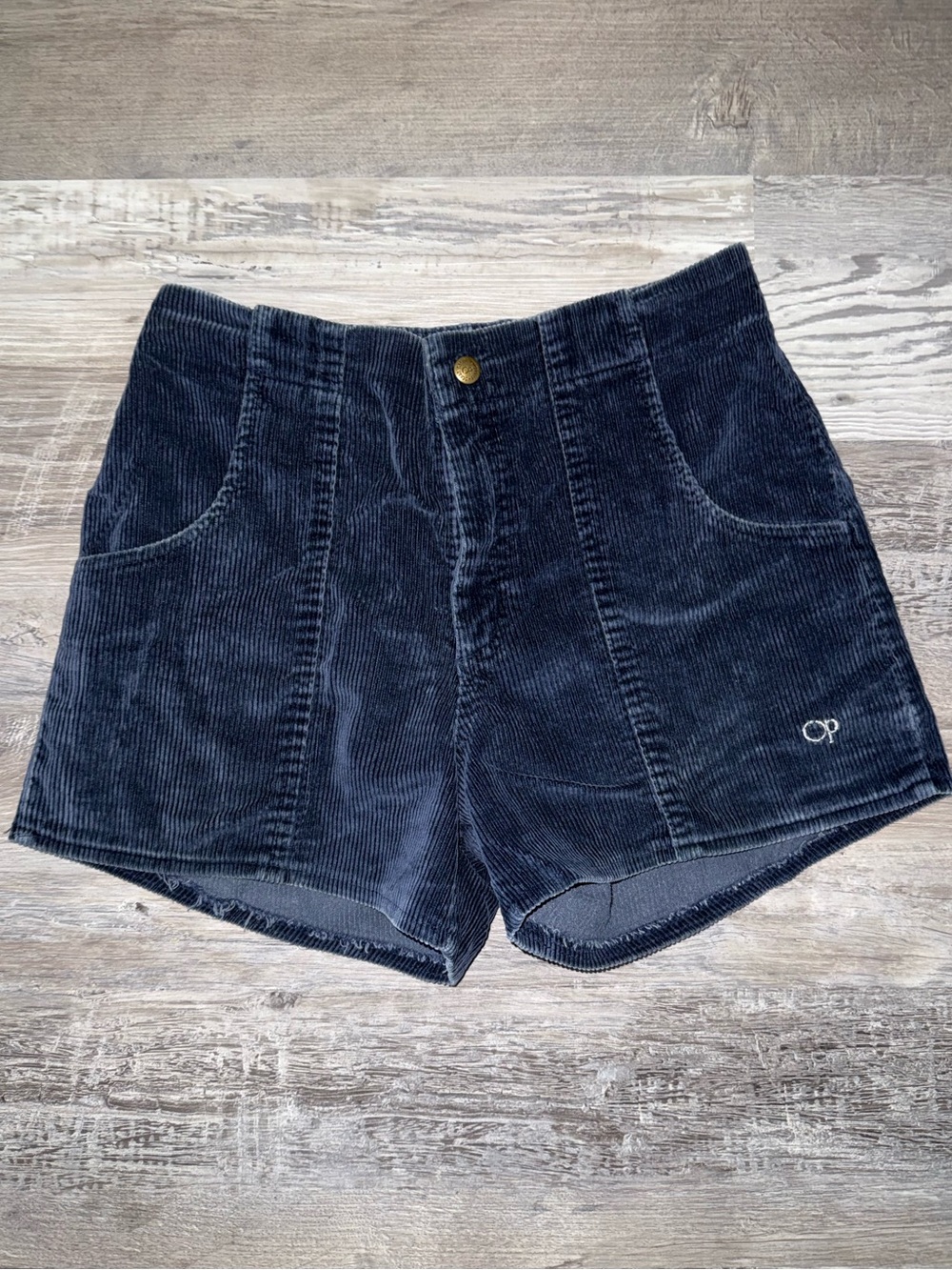 Vintage 70s OP Ocean Pacific Corduroy Mens Shorts 32 Blue 4" inseam Old Tag